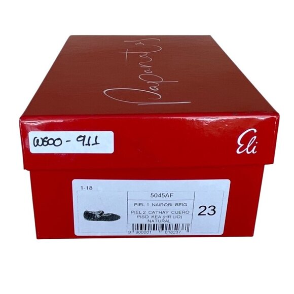 Papanatas Girls Beige Shearling Strap Closure Flat Shoes Size US 7 EU 23- New - Picture 7 of 7